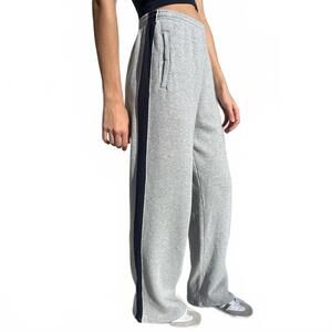 Brandy Melville Anastasia Sweatpants Stripe Gray Navy Women's One Size OS